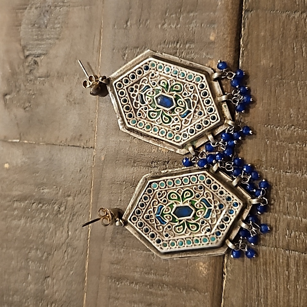 Silver earrings